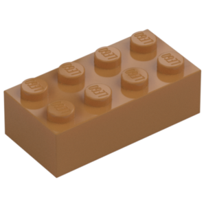 LEGO Steen 2x4 NOUGAT (100 stuks)