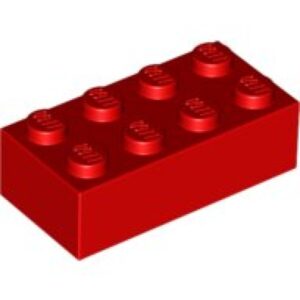 LEGO Steen 2x4 ROOD (100 stuks)