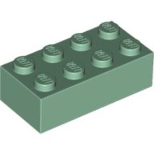 LEGO Steen 2x4 ZANDGROEN (100 stuks)