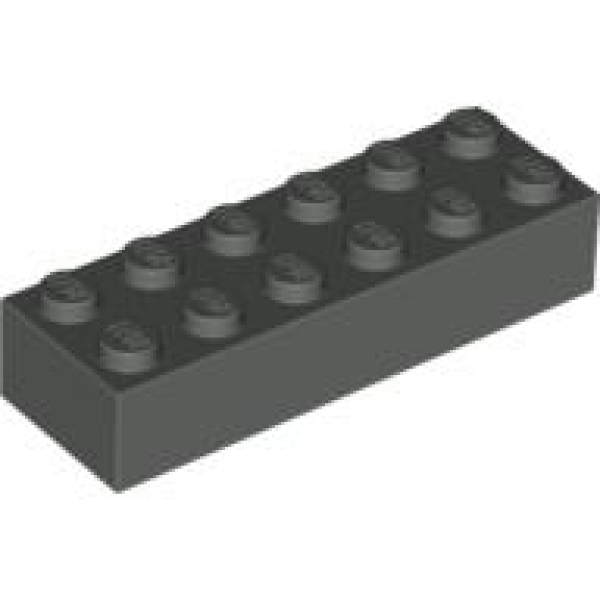 LEGO Steen 2x6 ZWART (100 stuks)
