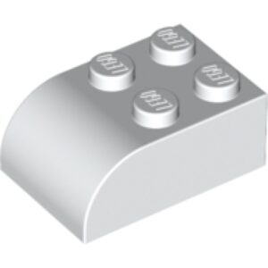 LEGO Steen 3x2x1 Afgerond WIT (100 stuks)