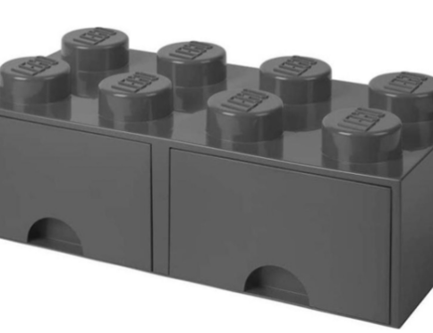 LEGO Opberglade 8 DONKERGRIJS