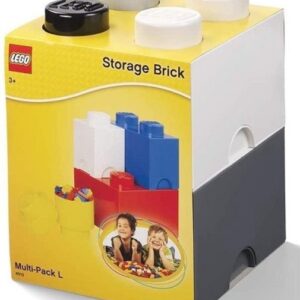 LEGO Storage Brick Multi Pack (4 PCS) ZWART-WIT-GRIJS