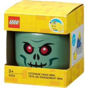 LEGO Opbergbox Hoofd XS Skelet ZANDGROEN