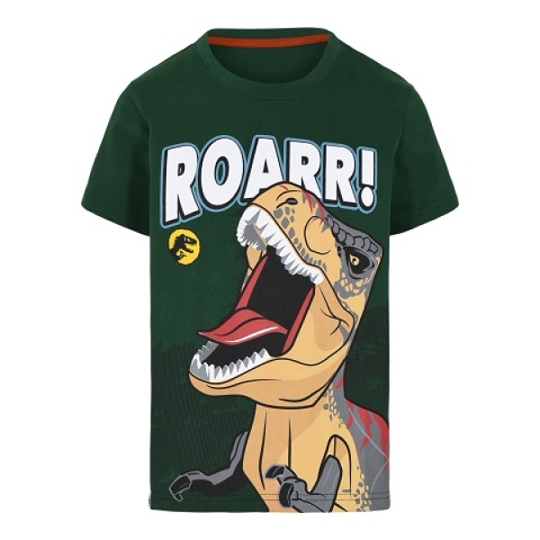 LEGO T-Shirt Jurassic World DONKERGROEN (M12010200 - Maat 92)