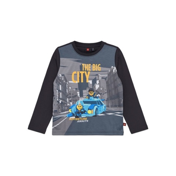 LEGO T-shirt City ZWART (LWTANO 122 - Maat 92)