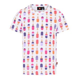 LEGO T-shirt Ijsje WIT(LWTAYLOR 306 - Maat 104)