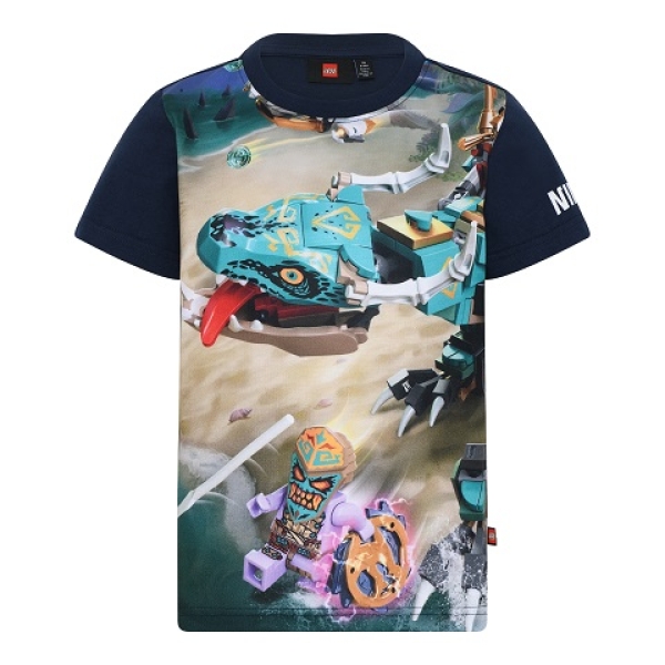 LEGO T-shirt Ninjago DONKERBLAUW (LWTAYLOR 323 - Maat 128)