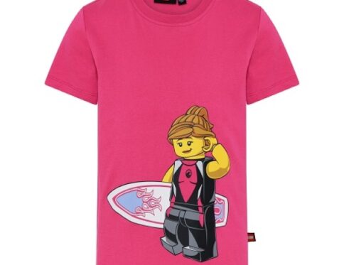 LEGO T-shirt Surferbabe DONKERROZE (LWTAYLOR 311 – Maat 134)