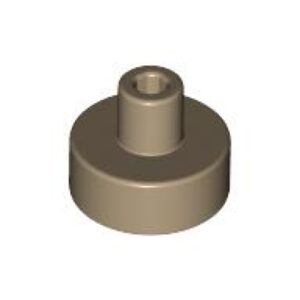 LEGO Tegel 1x1 Rond Staaf Pinhouder DONKERBEIGE (100 stuks)