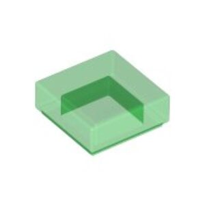 LEGO Tegel 1x1 TRANSPARANT GROEN (100 stuks)