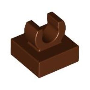 LEGO Tegel 1x1 met Clip BRUIN (100 stuks)