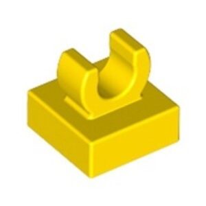 LEGO Tegel 1x1 met Clip GEEL (100 stuks)