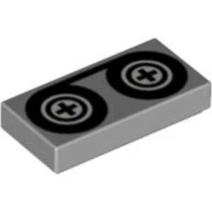 LEGO Tegel 1x2 Bandrecorder Spoelen LICHTGRIJS (10 stuks)