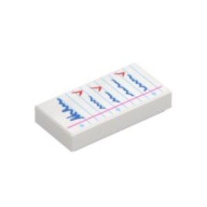 LEGO Tegel 1x2 Notitieblok WIT (10 stuks)
