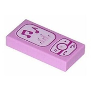 LEGO Tegel 1x2 Smartphone LICHTROZE (10 stuks)