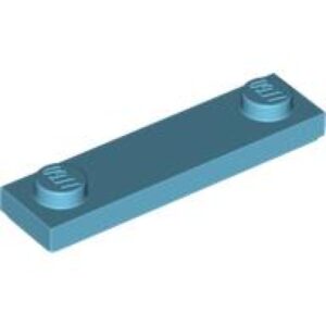 LEGO Plaat 1x4 met 2 Noppen AZUURBLAUW (100 stuks)