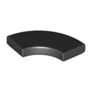 LEGO Tegel 2x2 Rond Hoek ZWART (100 stuks)