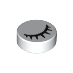 LEGO Tegel Rond 1x1 met Dicht Oog WIT (100 stuks)