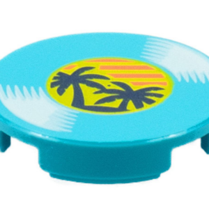 LEGO Tegel Rond 2x2 LP AZUURBLAUW (10 stuks)