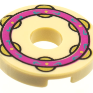 LEGO Tegel Rond 2x2 met Gat Tamboerijn  BEIGE (10 stuks)