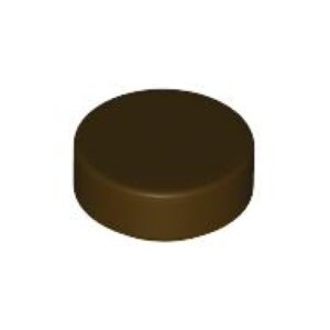 LEGO Tegel Rond 1x1 DONKERBRUIN (100 stuks)