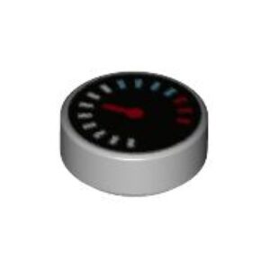 LEGO Zwarte Meter met Rode Wijzer LICHTGRIJS (10 stuks)