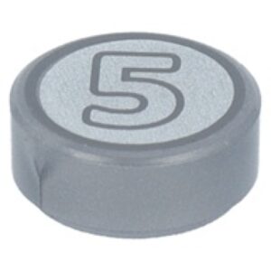 LEGO Tegel Rond 1x1 Munt 5 ZILVERKLEURIG (10 stuks)