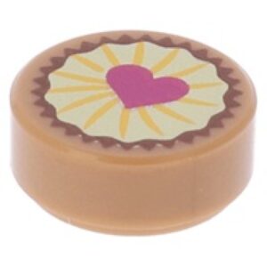 LEGO Tegel Rond 1x1 Valentine Cake (10 stuks)