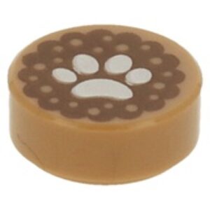 LEGO Tegel Rond 1x1 Hondenkoekje NOUGAT (10 stuks)