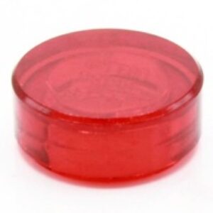 LEGO Tegel Rond 1x1 TRANSPARANT ROOD (100 stuks)