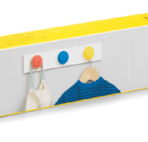 LEGO Wandkapstok ROOD-BLAUW-GEEL