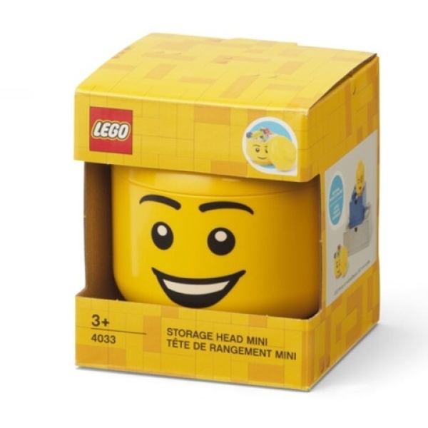 LEGO Opbergbox Hoofd XS Happy Boy